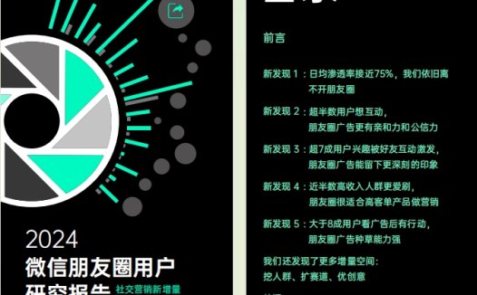 微信朋友圈报告【增长黑盒】