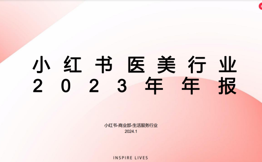 小红书医美行业2023年年报-小红书